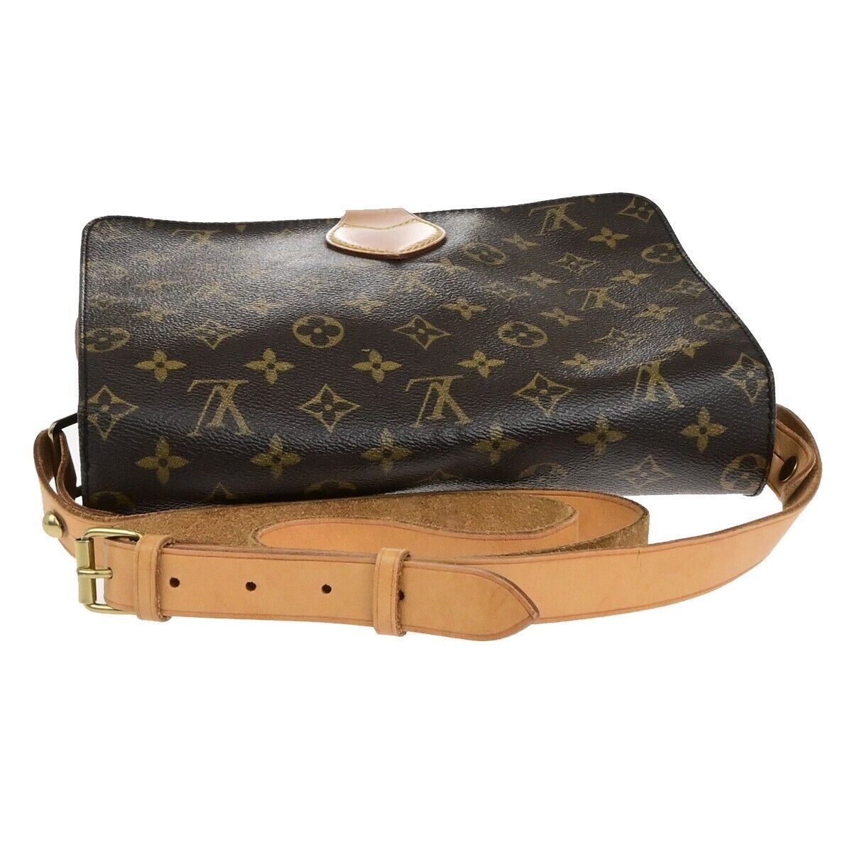 LOUIS VUITTON Cartouchiere GM Shoulder Bag Monogram Leather Brown M51252 96KA453