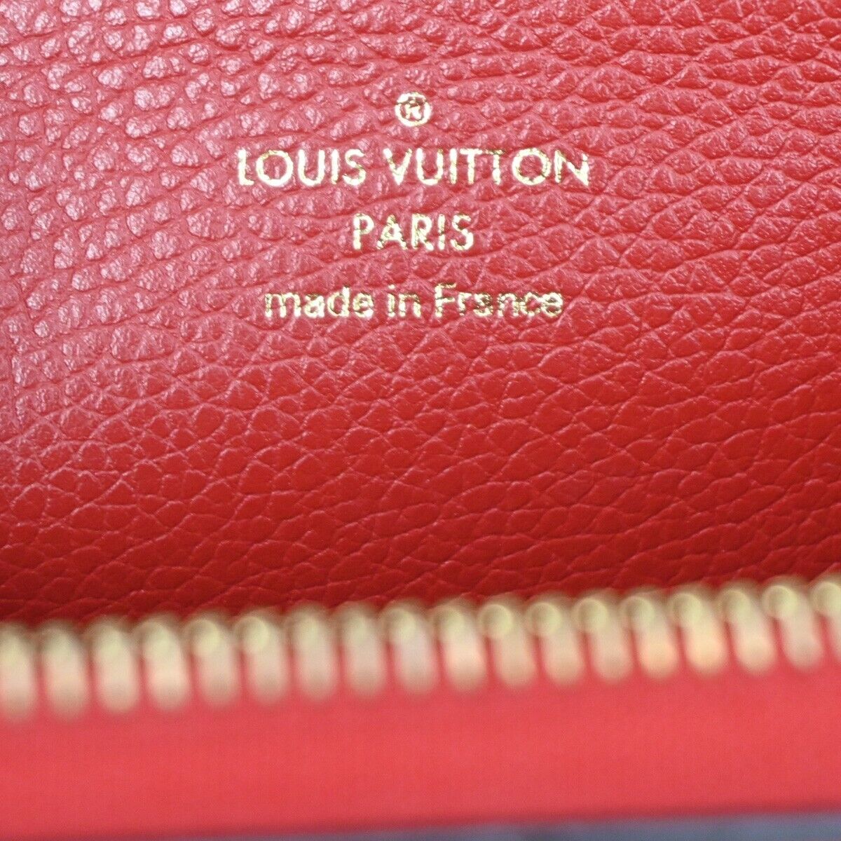 LOUIS VUITTON Zippy Wallet Long Monogram Empreinte Leather Red M60547 70SH120