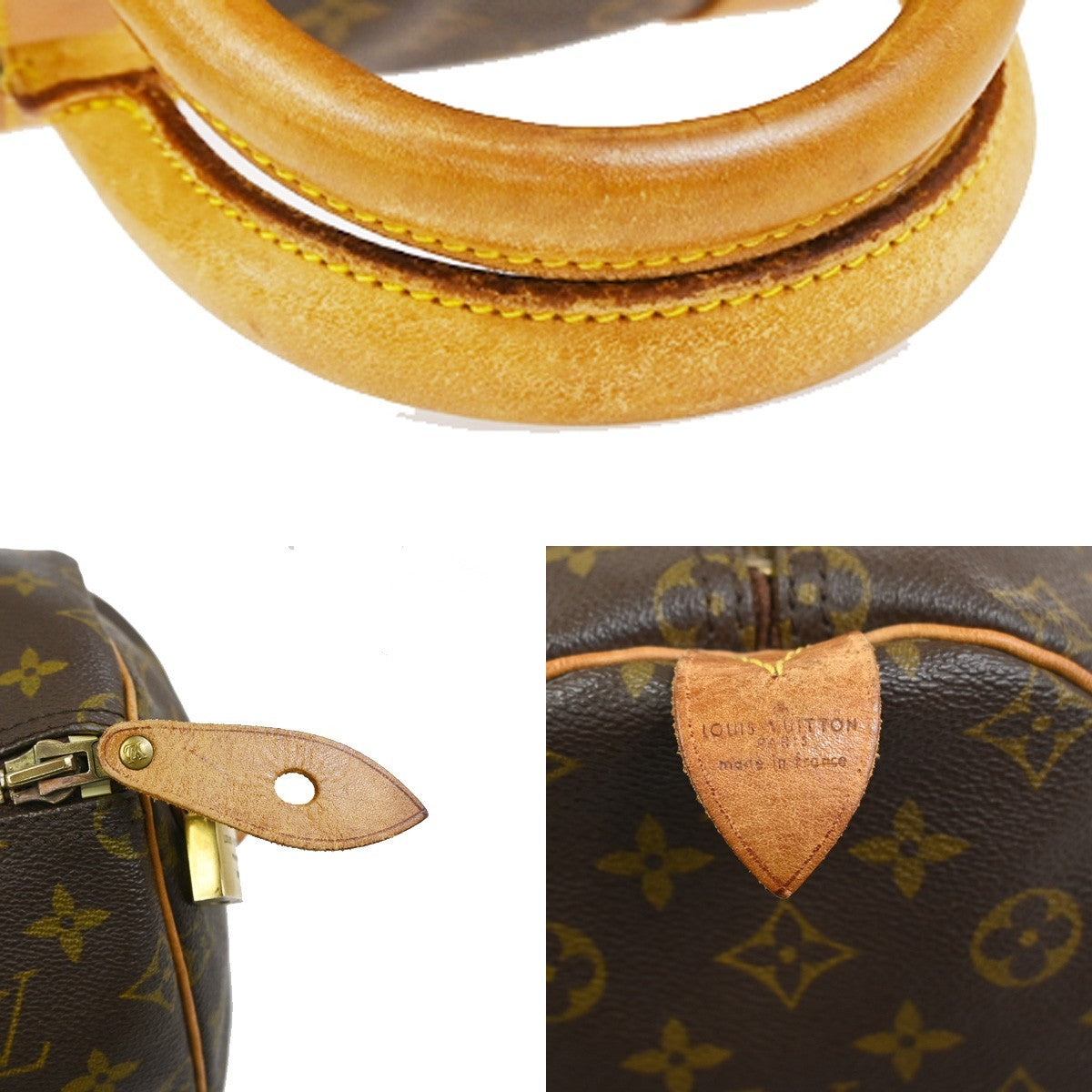LOUIS VUITTON Keepall 55 Travel Hand Bag Monogram Leather Brown M41424 61YJ081
