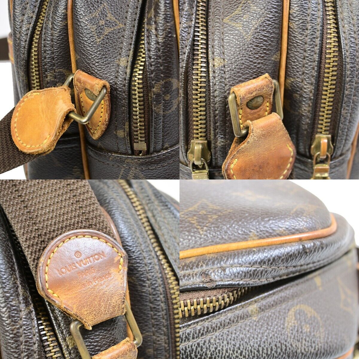 LOUIS VUITTON Reporter PM Crossbody Shoulder Bag Monogram Leather M45254 62FA874