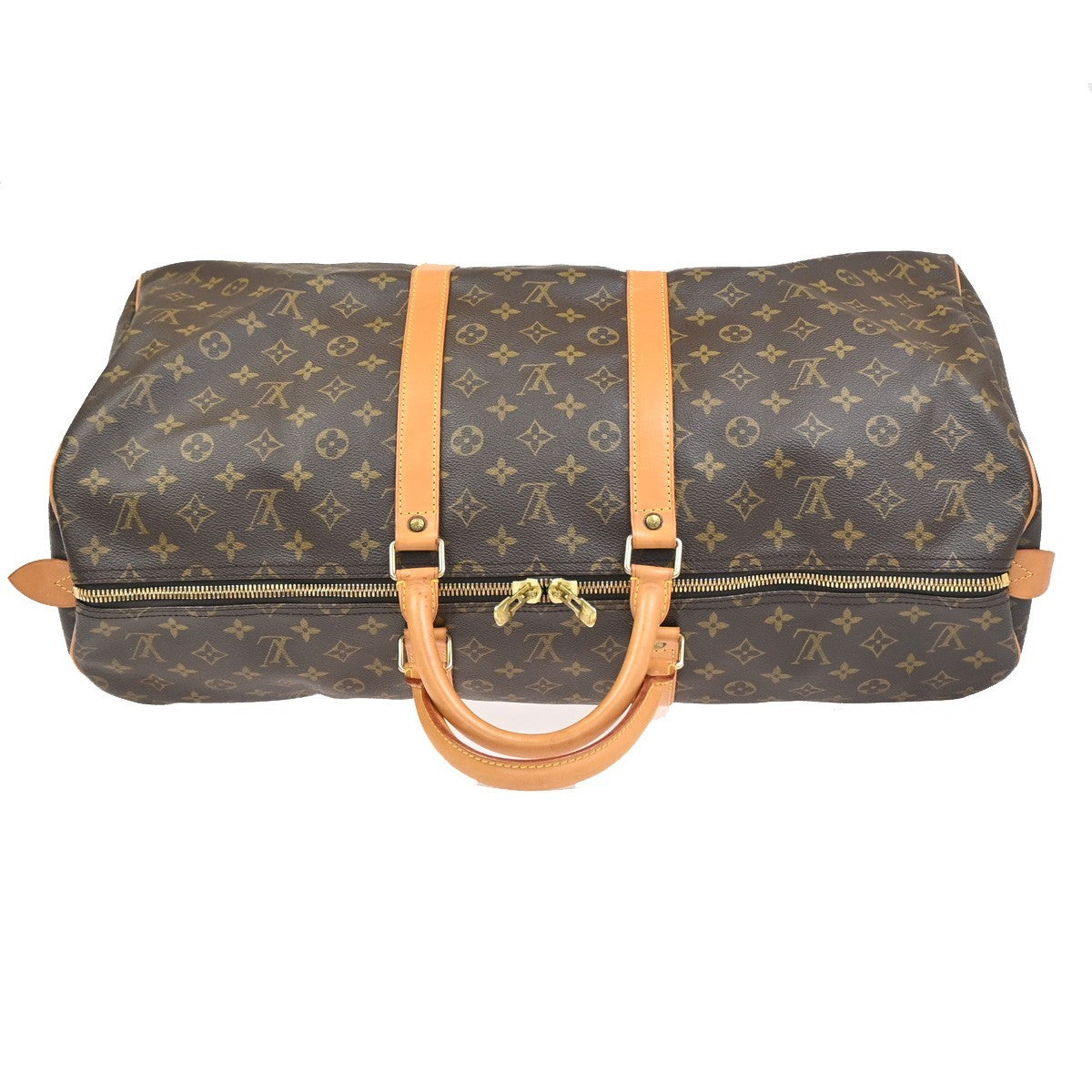 LOUIS VUITTON Keepall 55 Travel Hand Bag Monogram Leather Brown M41424 28RL893