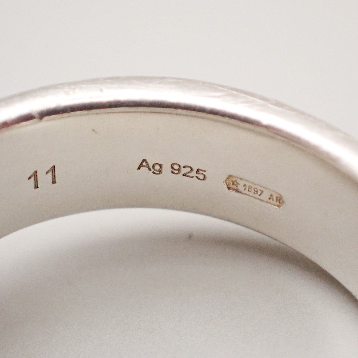 GUCCI GG Logo  Ring Silver 925 Italy Size JP 11 US 6 01TA472