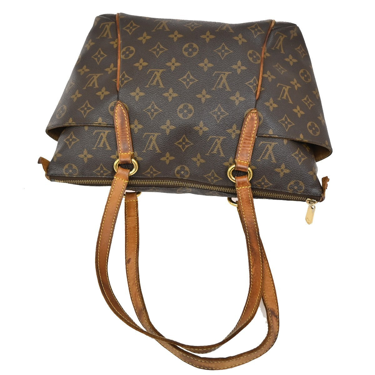 LOUIS VUITTON Logo Totally PM Shoulder Bag Monogram Leather Brown M56688 38KB590
