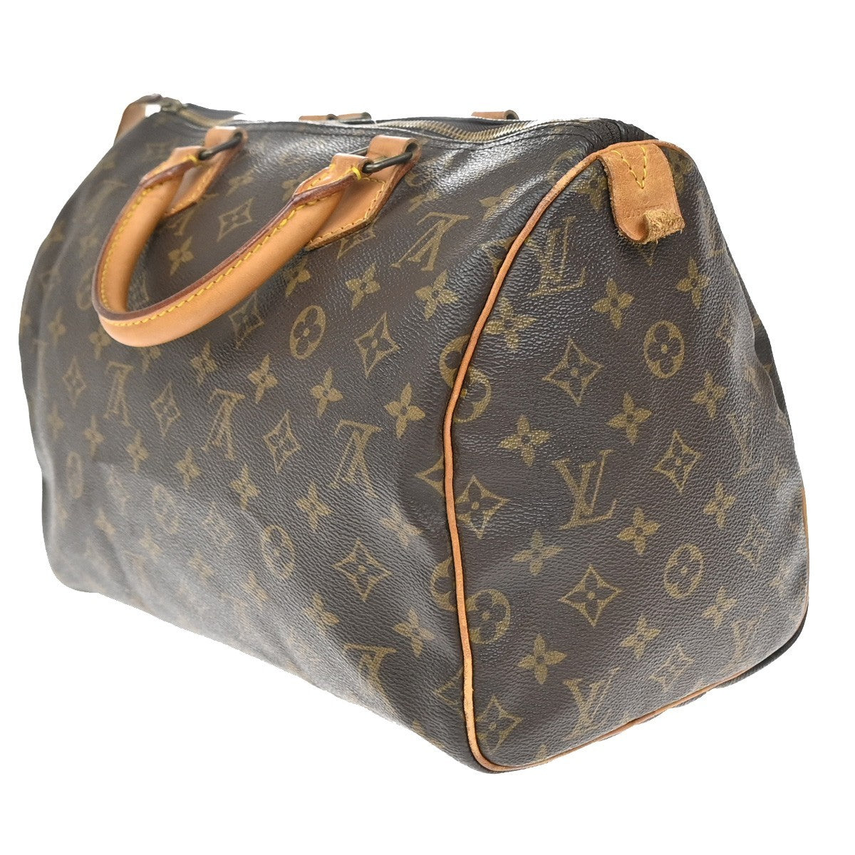 LOUIS VUITTON Speedy 30 Travel Hand Bag Monogram Leather Brown M41526 77EG047