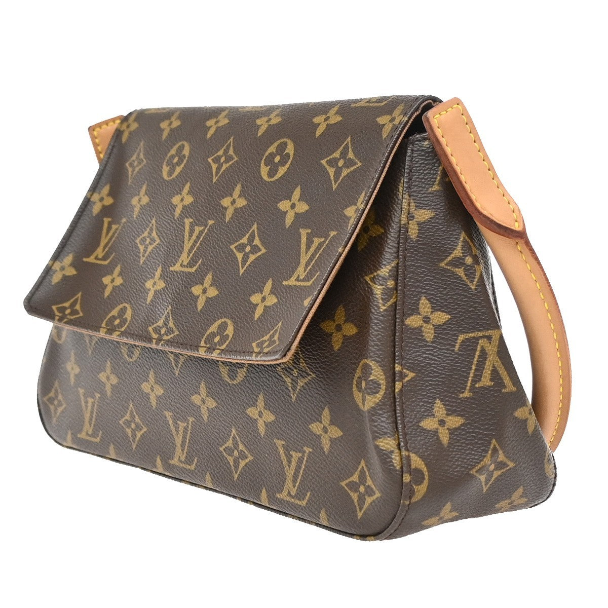 LOUIS VUITTON Mini Looping Hand Bag Monogram Leather Brown M51147 603RF660