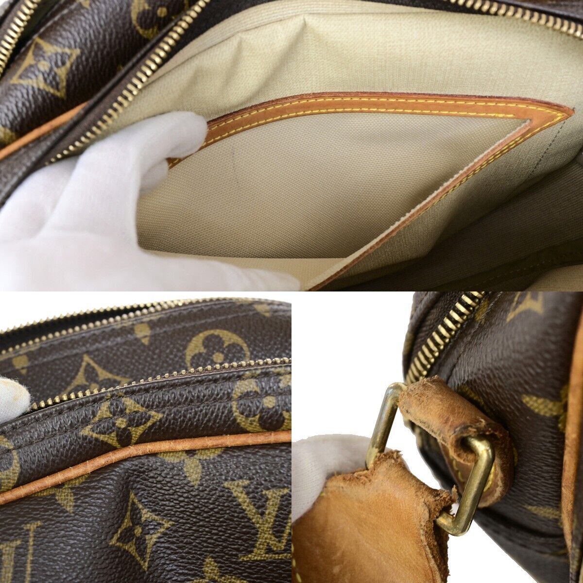 LOUIS VUITTON Reporter PM Crossbody Shoulder Bag Monogram Leather M45254 30FB169