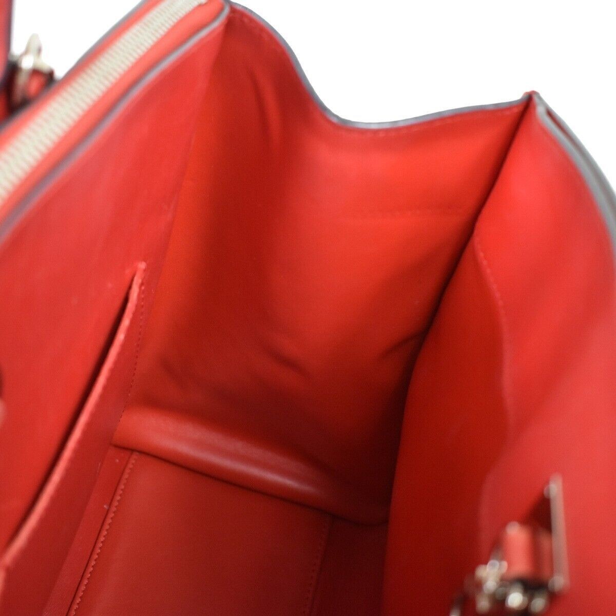 LOUIS VUITTON City Steamer MM 2Way Shoulder Hand Bag Calf Leather Red 686RH107