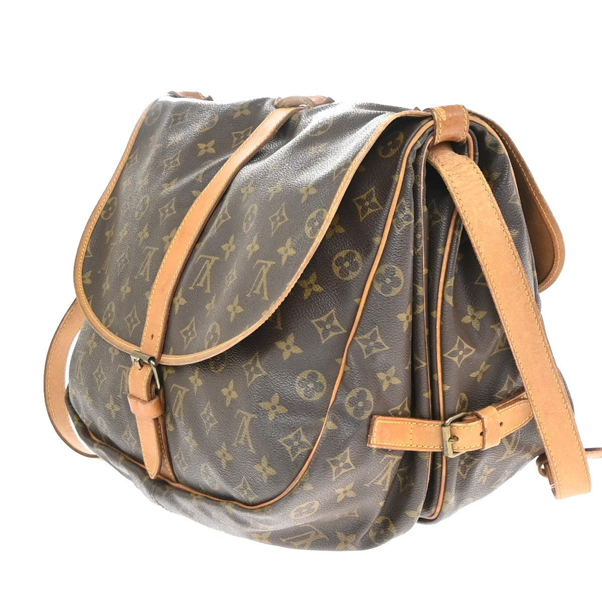 LOUIS VUITTON Saumur 35 Shoulder Bag Monogram Leather BN France M42254 89YH923