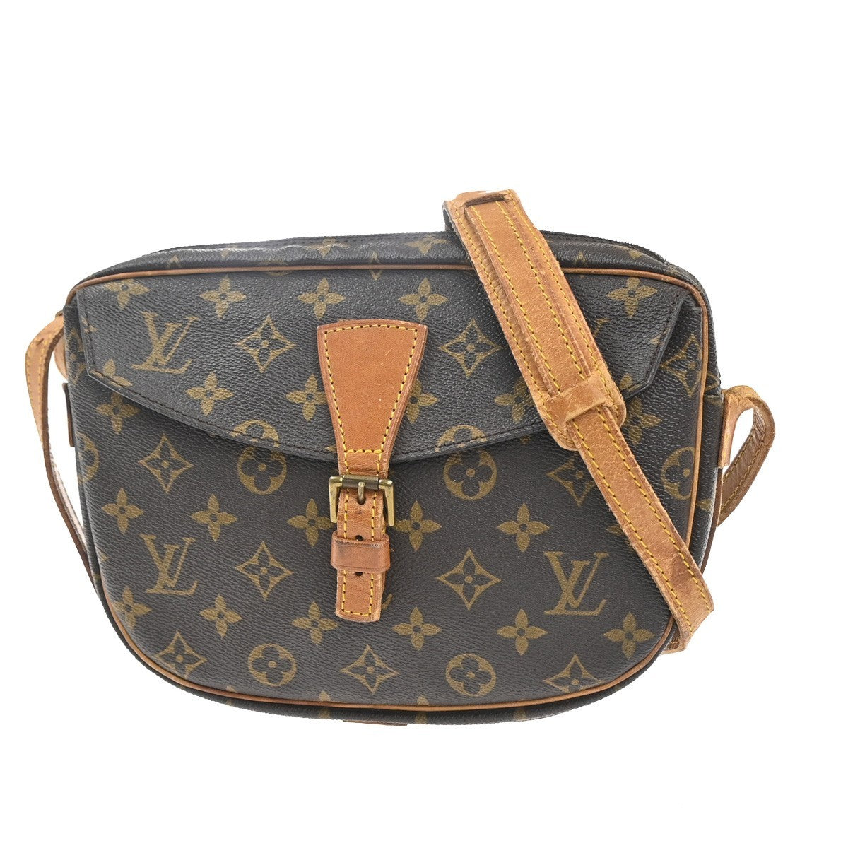 LOUIS VUITTON Jeune Fille MM Shoulder Bag Monogram Leather Brown M51226 64MA422