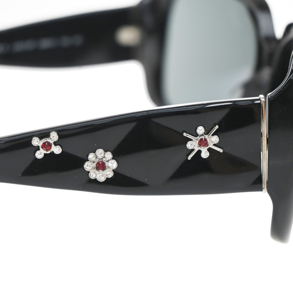CHANEL CC Logo Sunglasses Eye Wear Rhinestone Plastic Black 5149-B-A  63RL484