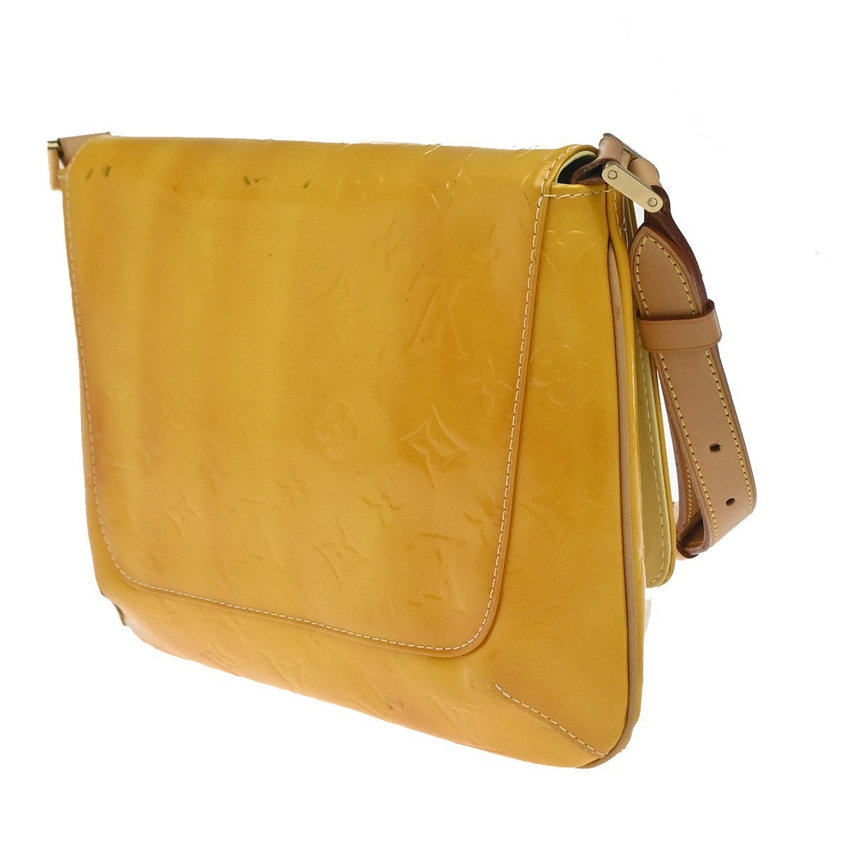 LOUIS VUITTON Thompson Street Shoulder Bag Monogram Vernis Yellow M91071 65KC803