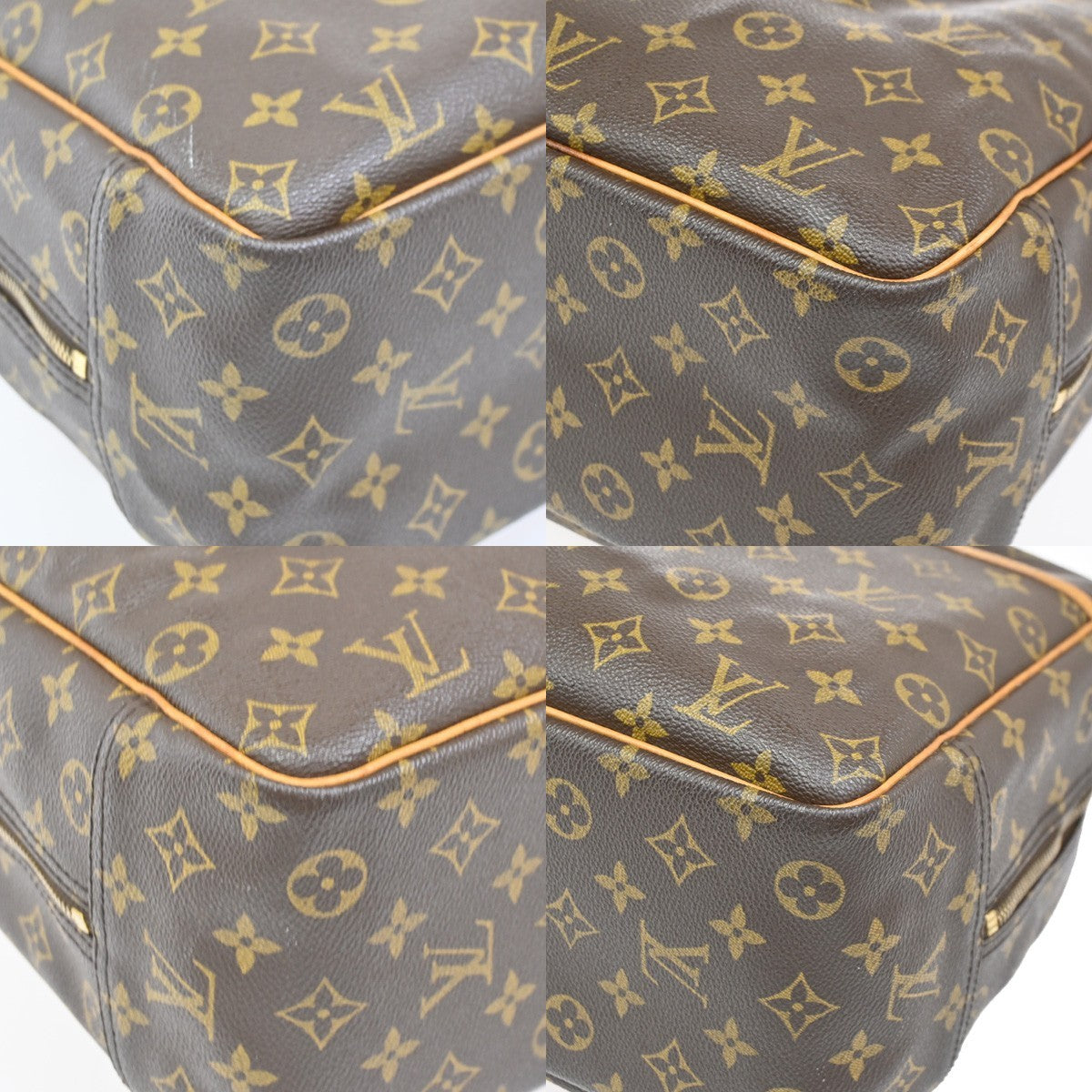 LOUIS VUITTON LV Logo Deauville Hand Bag Monogram Leather Brown M47270 34DA157