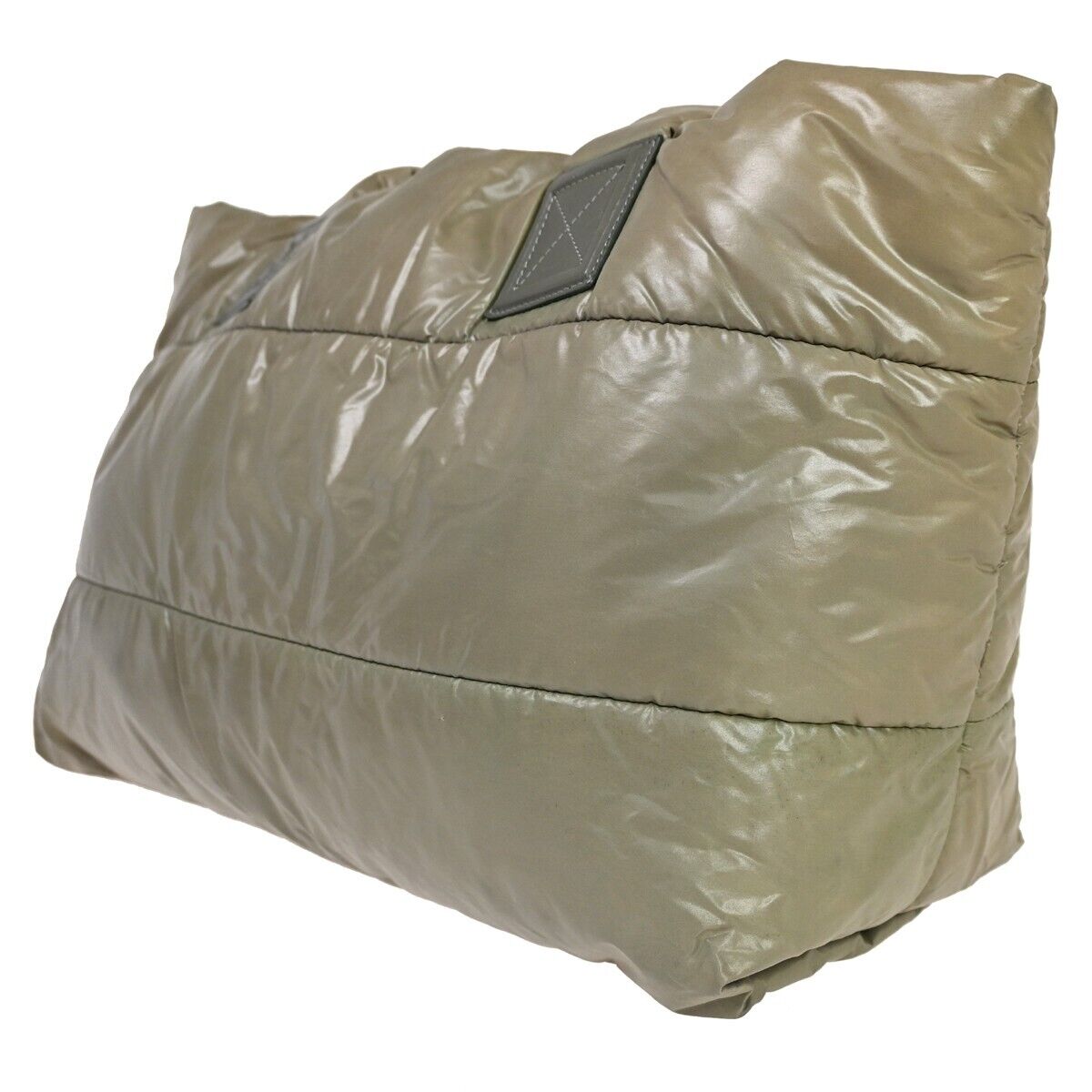 CHANEL CC Coco Cocoon Hand Tote Bag Nylon Leather Khaki Bordeaux Italy 79HB566