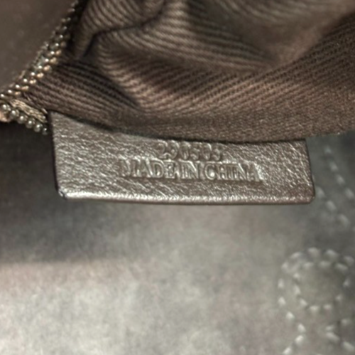 LOEWE Anagram Logo Tote Shoulder Bag Suede Leather Gray Brown SHW 10TA571