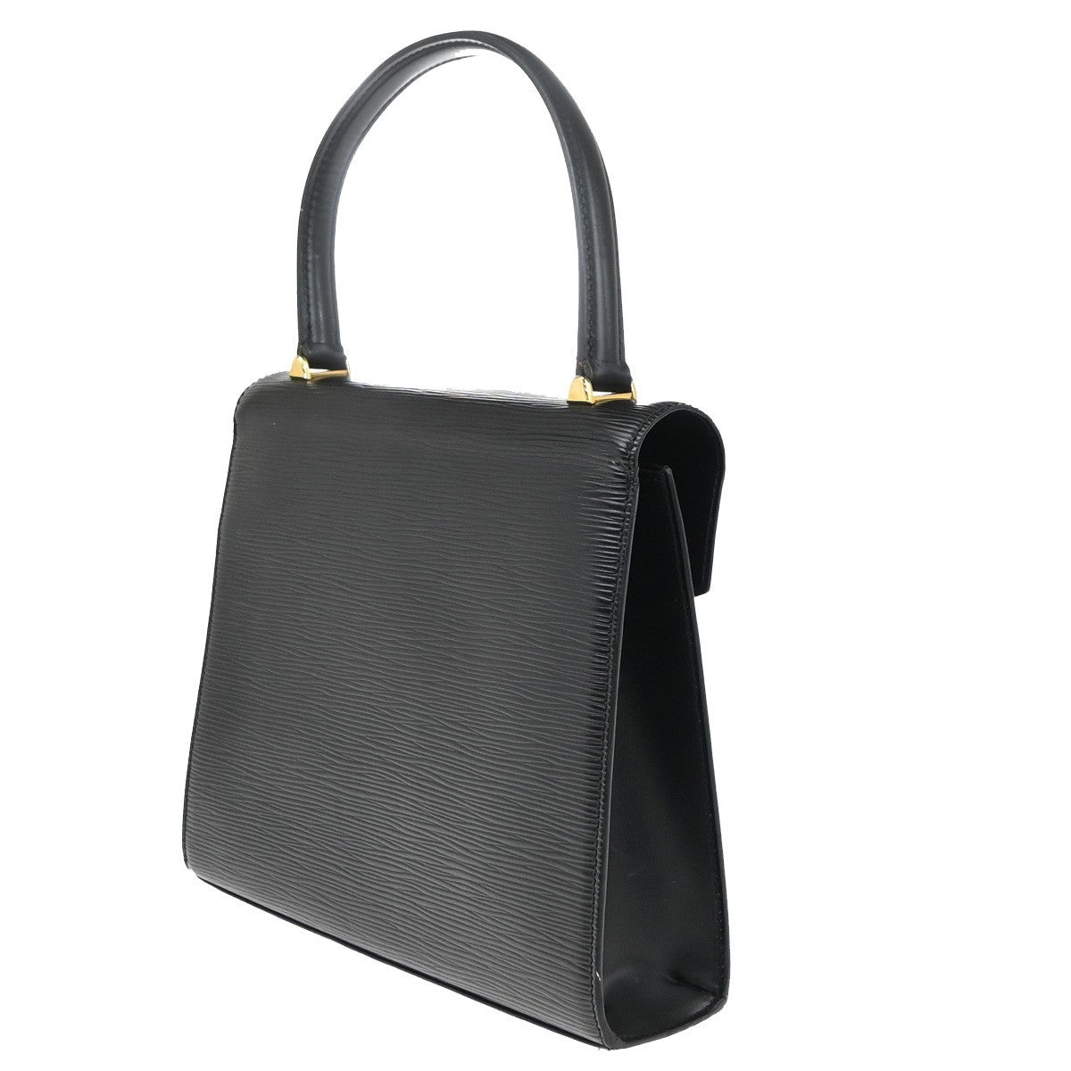 LOUIS VUITTON Logo Malesherbes Hand Bag Epi Leather Black France M52372 34KP419