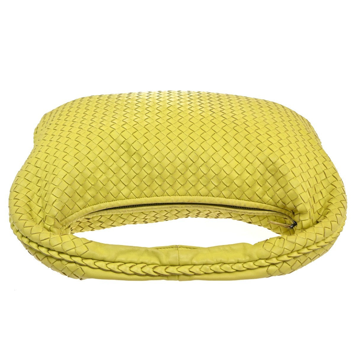 BOTTEGA VENETA Logo Intrecciato Shoulder Hand Bag Leather Yellow Italy 54MA142