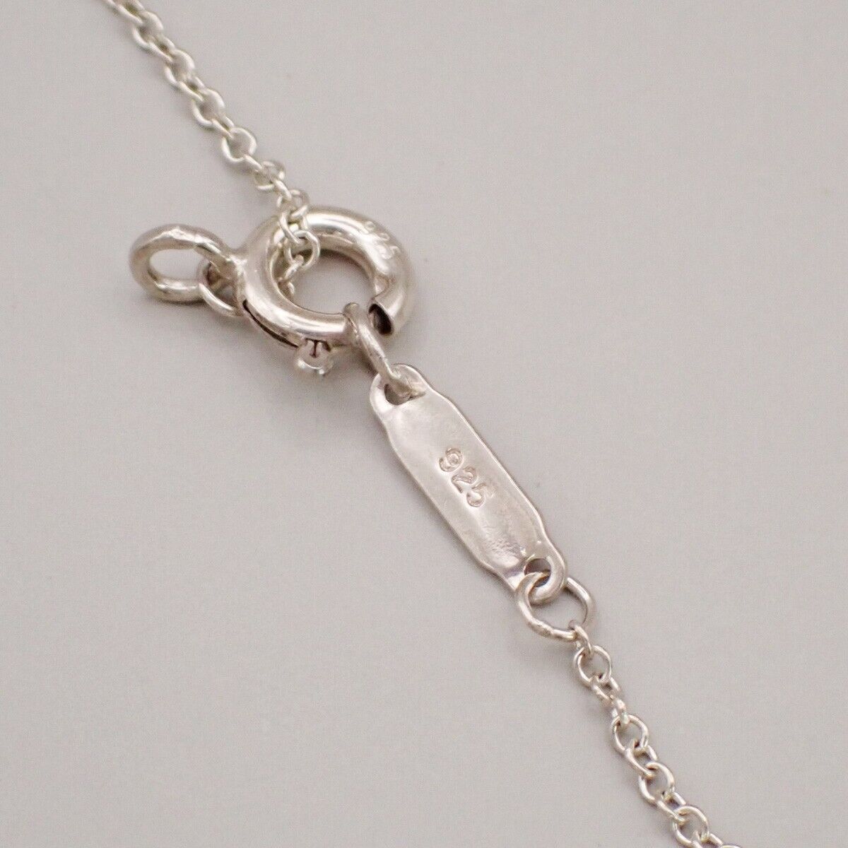 TIFFANY & CO. Return To Double Heart Mini Chain Necklace Silver Ag 925 09YF237