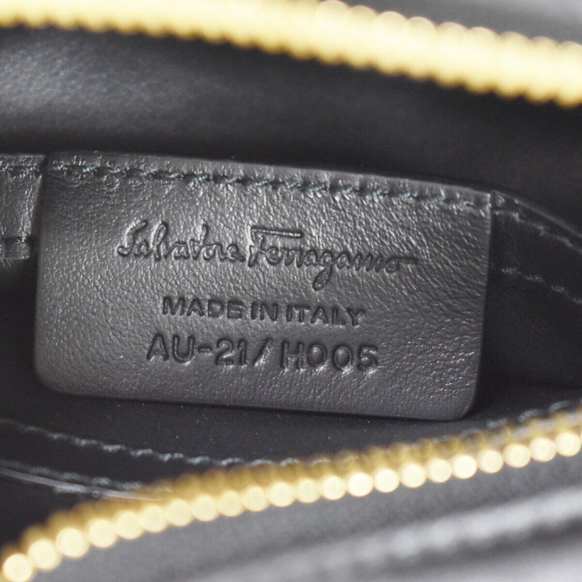SALVATORE FERRAGAMO 2Way Chain Gancini Shoulder Bum Bag Leather Black 85RG050