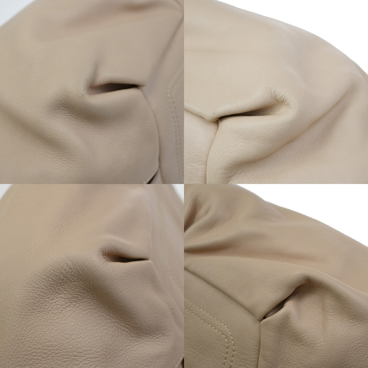 CELINE Logo Bittersweet Shoulder Hand Bag Leather Beige SHW Italy 76YH959