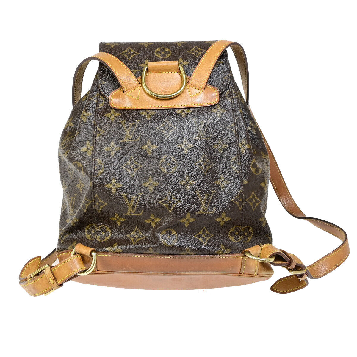LOUIS VUITTON Montsouris GM Backpack Bag Monogram Leather Brown M51135 77YE693