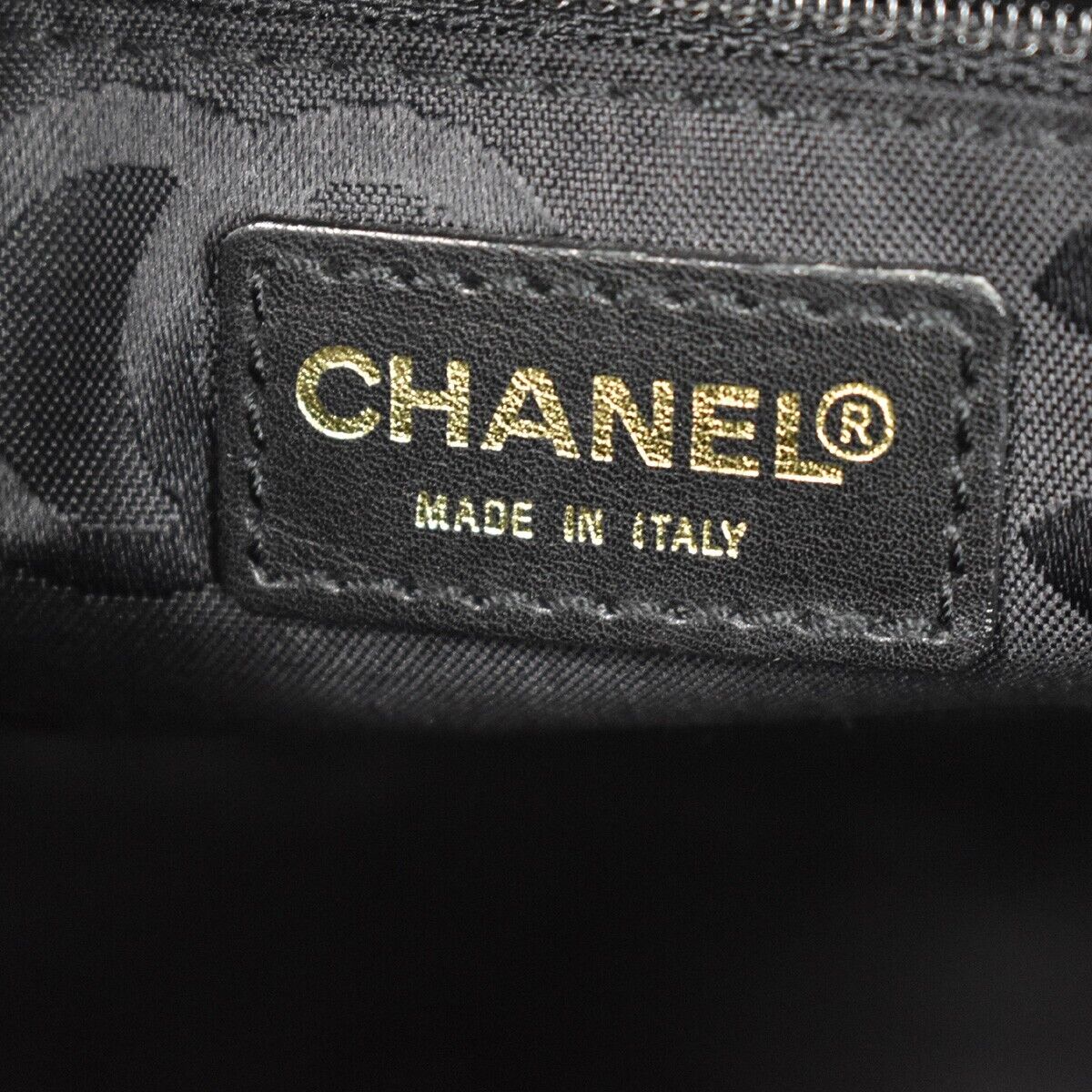CHANEL CC Logo Wild Stitch Hand Tote Bag Leather Black GHW Italy 673RC754