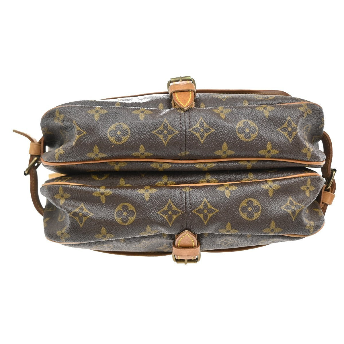LOUIS VUITTON Logo Saumur 30 Shoulder Bag Monogram Leather BN USA M42256 74MA145