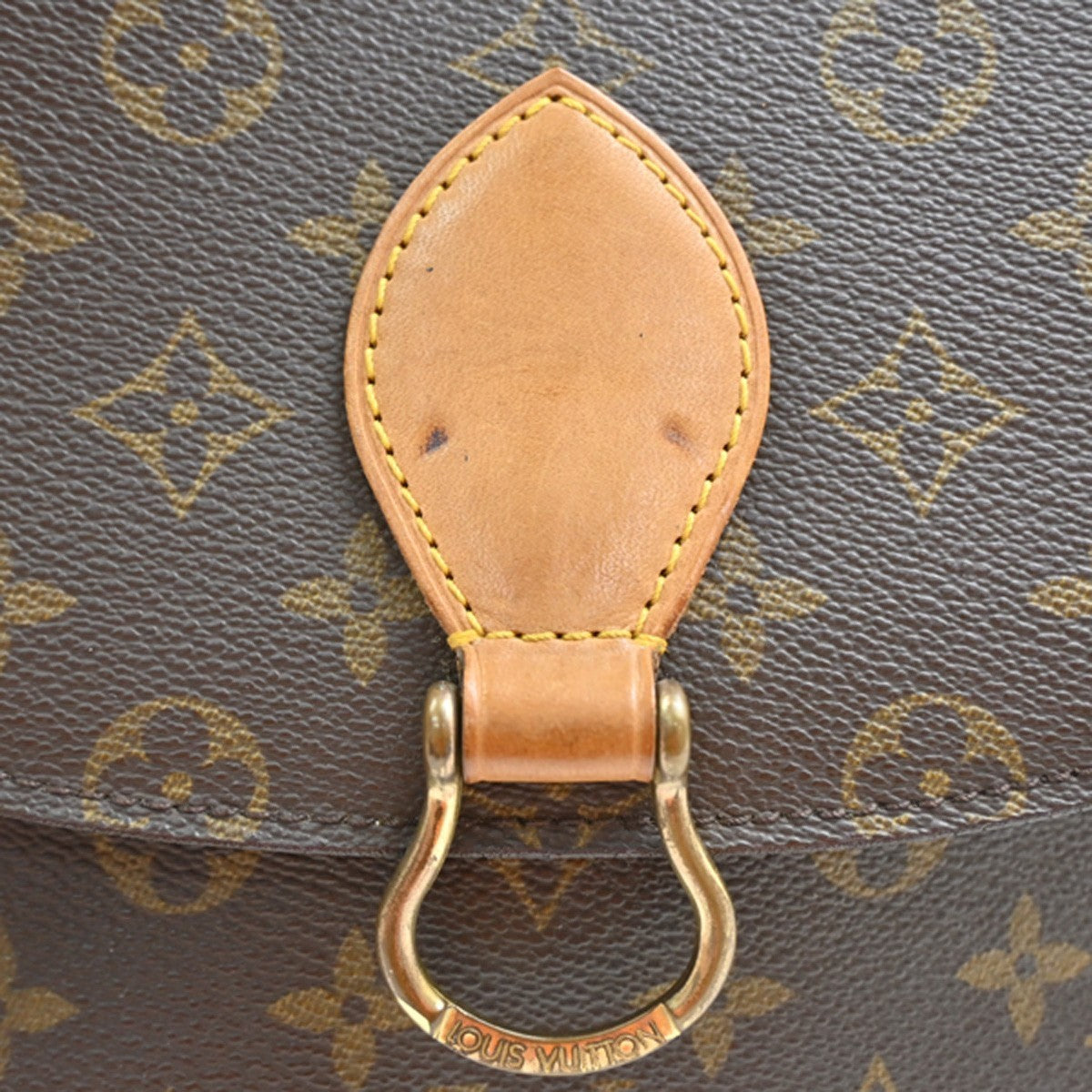 LOUIS VUITTON Saint Cloud GM Shoulder Bag Monogram Leather Brown M51242 86SA034