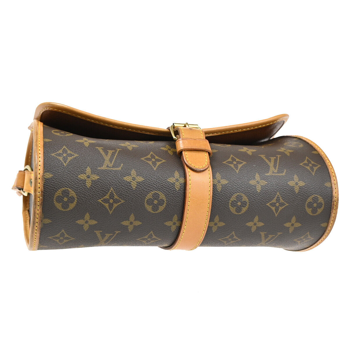 LOUIS VUITTON Logo Marne Shoulder Bag Monogram Leather Brown M51369 97RJ767