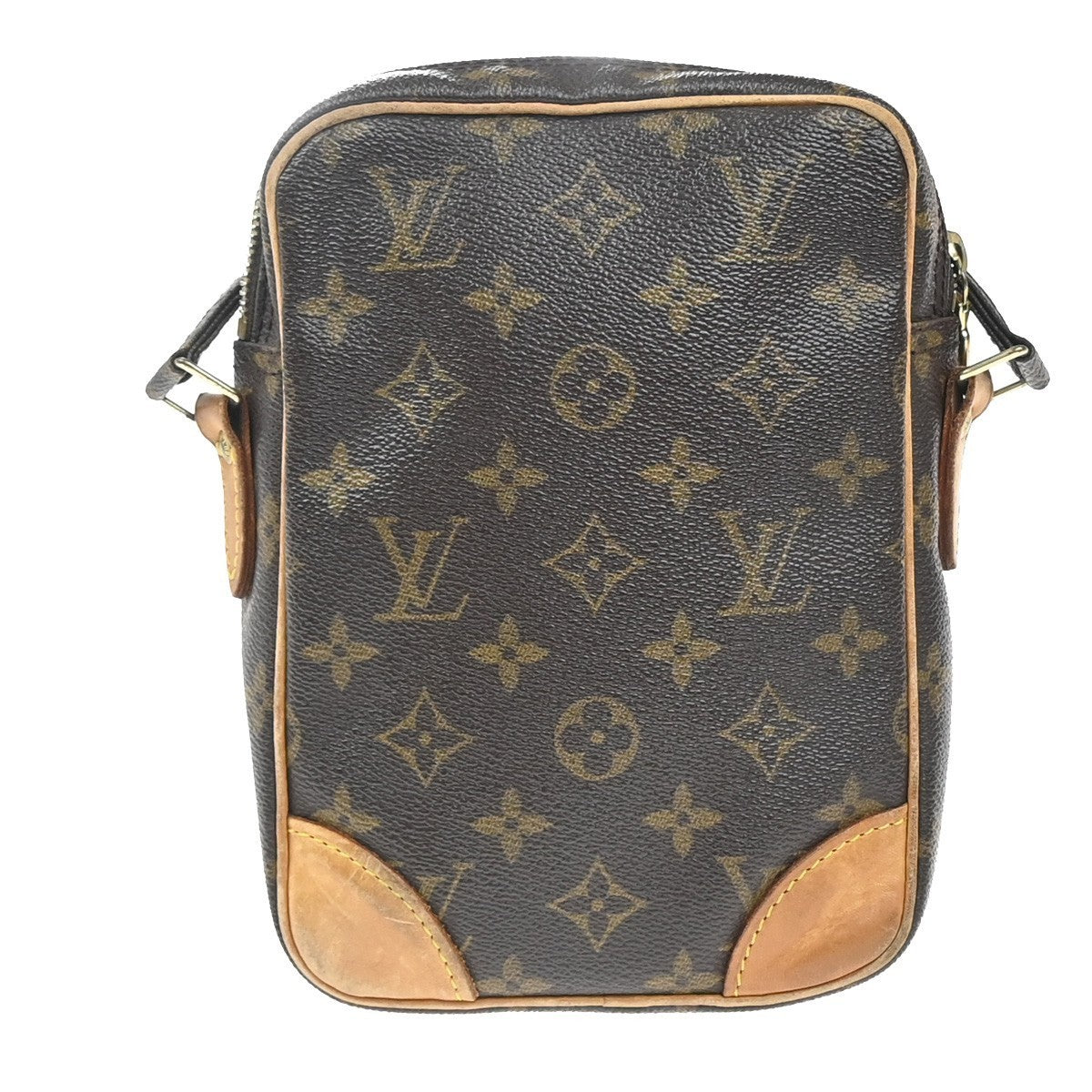 LOUIS VUITTON Danube Shoulder Bag Monogram Leather Brown France M45266 31EG344