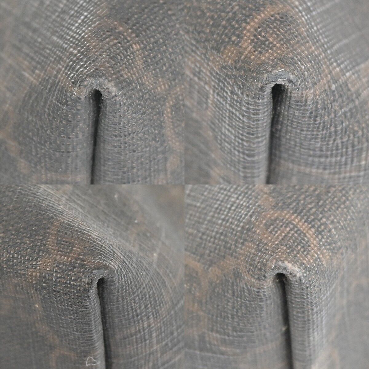 GUCCI Logo GG Pattern Shoulder Hand Tote Bag PVC Leather Brown Italy 66FA159