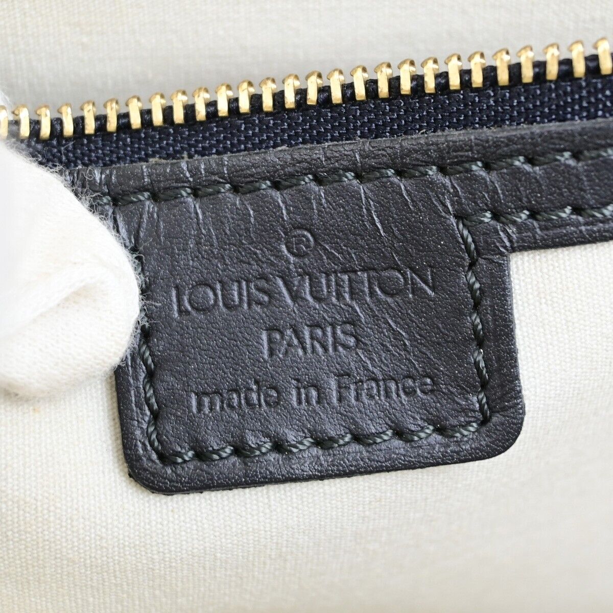 LOUIS VUITTON Logo Alma Haut Hand Bag Monogram Mini Canvas Blue M92202 31FB318