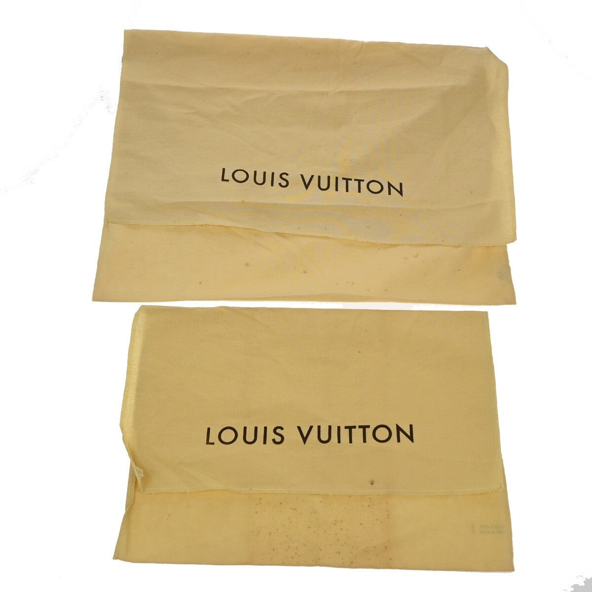 LOUIS VUITTON Logo 10 Set Dust Bag Drawstring Canvas Cotton Beige Brown 09FB554