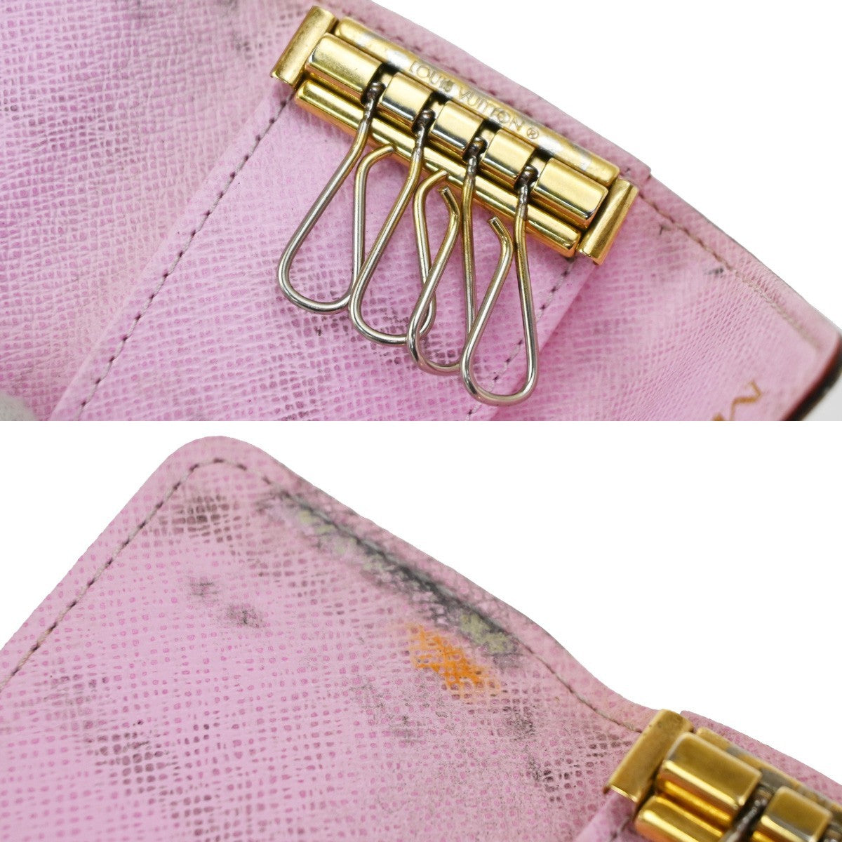 LOUIS VUITTON Multicles 4 Hook Key Case Monogram Multicolor White M60043 09KC665
