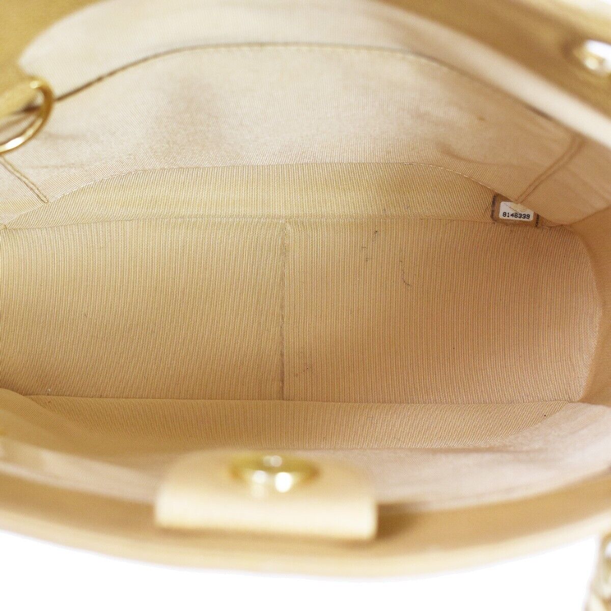 CHANEL CC Matelasse PST Chain Shoulder Bag Caviar Leather Beige GHW 320RH754