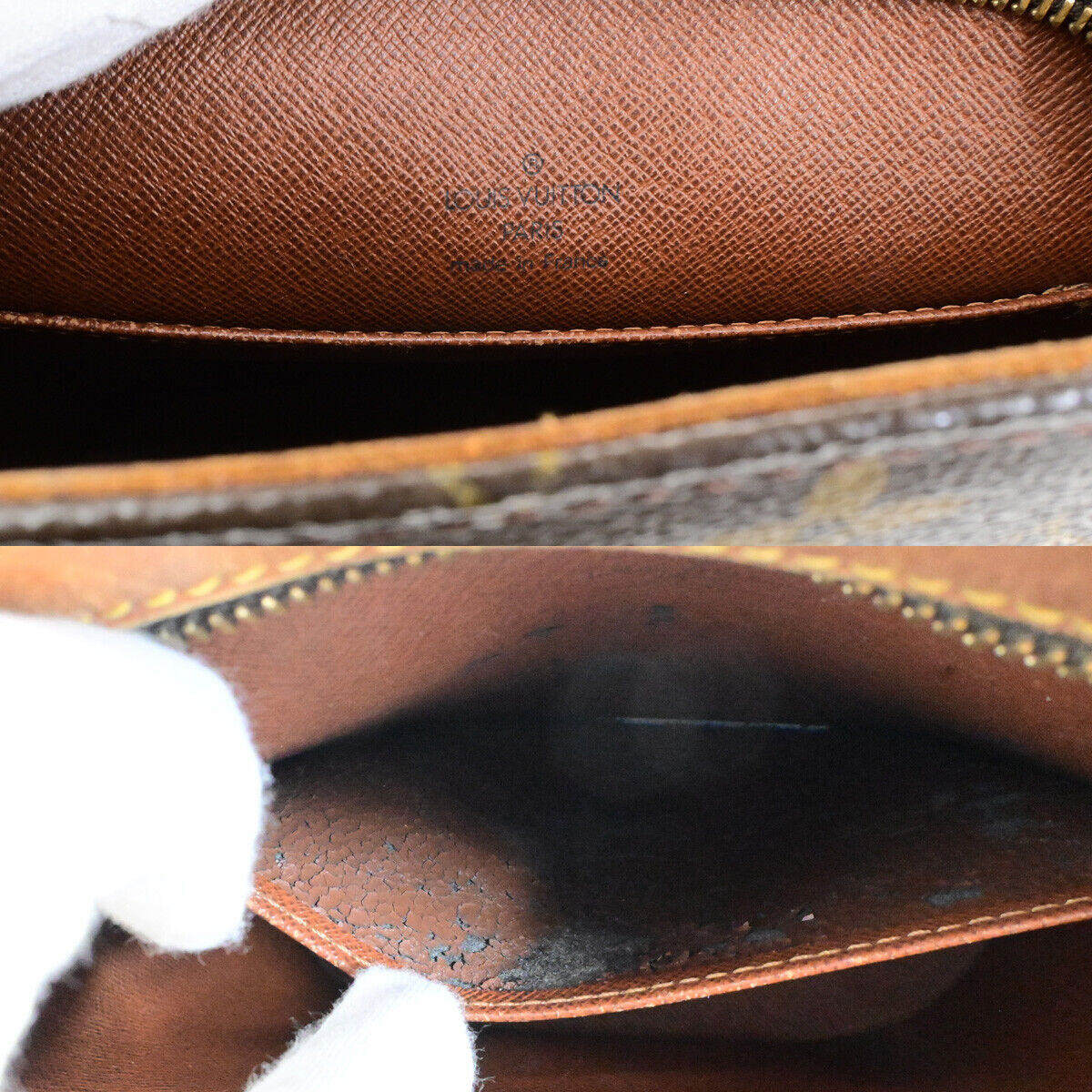 LOUIS VUITTON Logo Drouot Shoulder Bag Monogram Leather Brown M51290 34SJ621