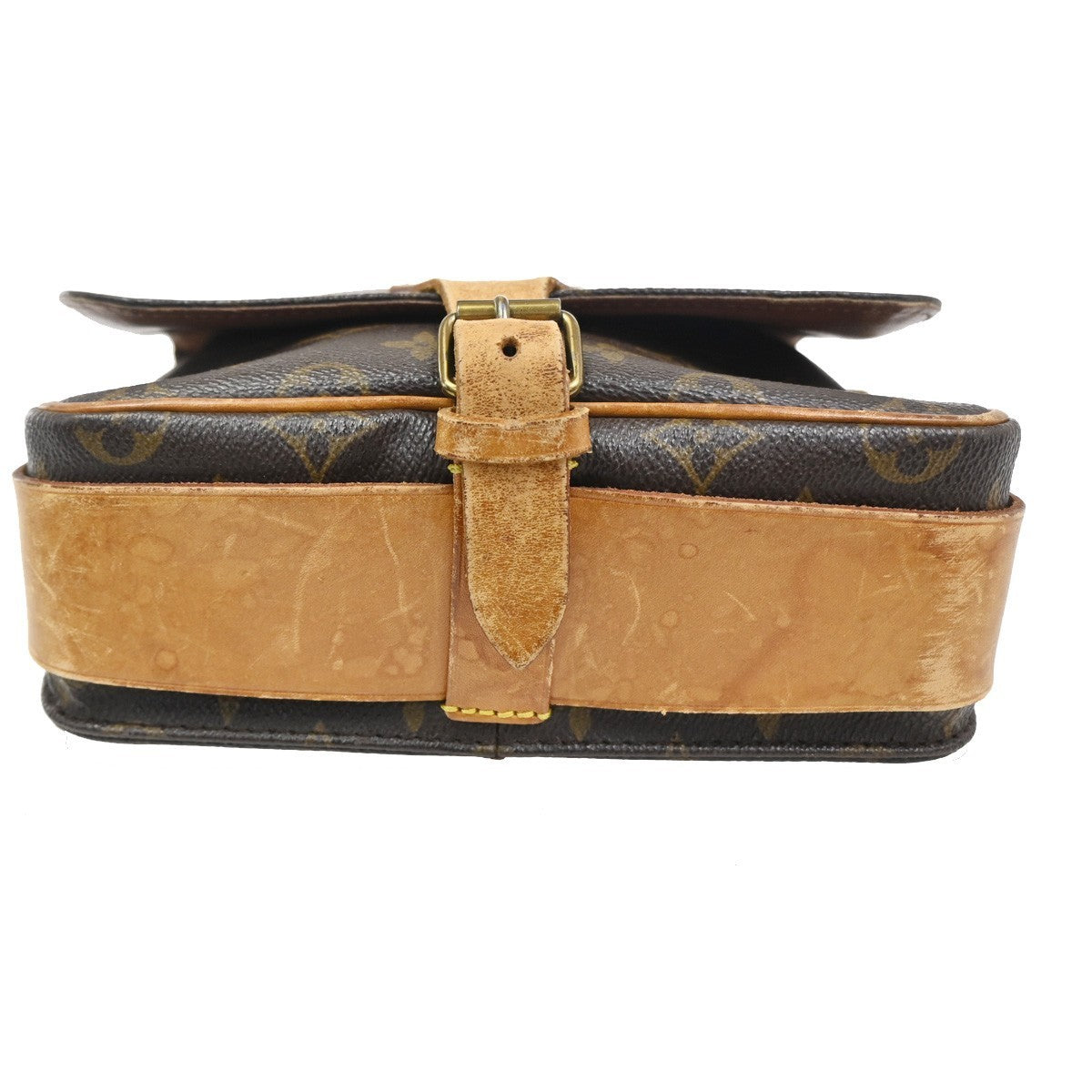 LOUIS VUITTON Cartouchiere MM Shoulder Bag Monogram Leather Brown M51253 39KC500