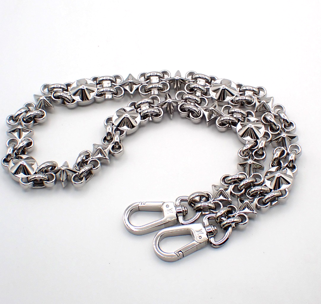 LOUIS VUITTON Logo Dauphine Chain shoulder strap Stainless Steel Siver 38RL713