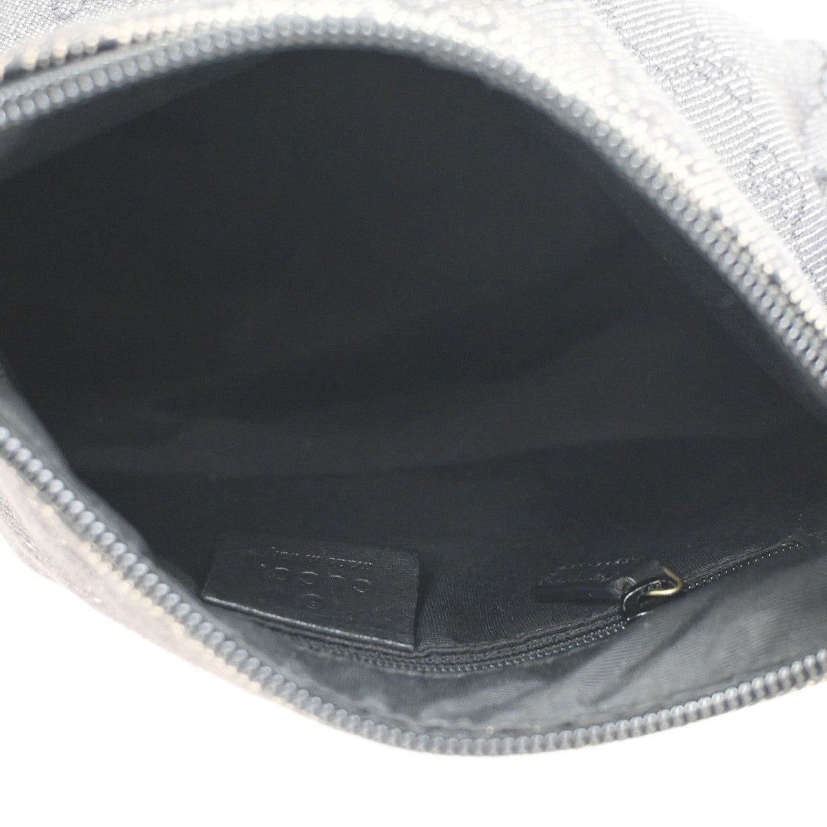 GUCCI GG  Pattern Shoulder Hand Bag Canvas Leather Black GHW Italy 35CA700