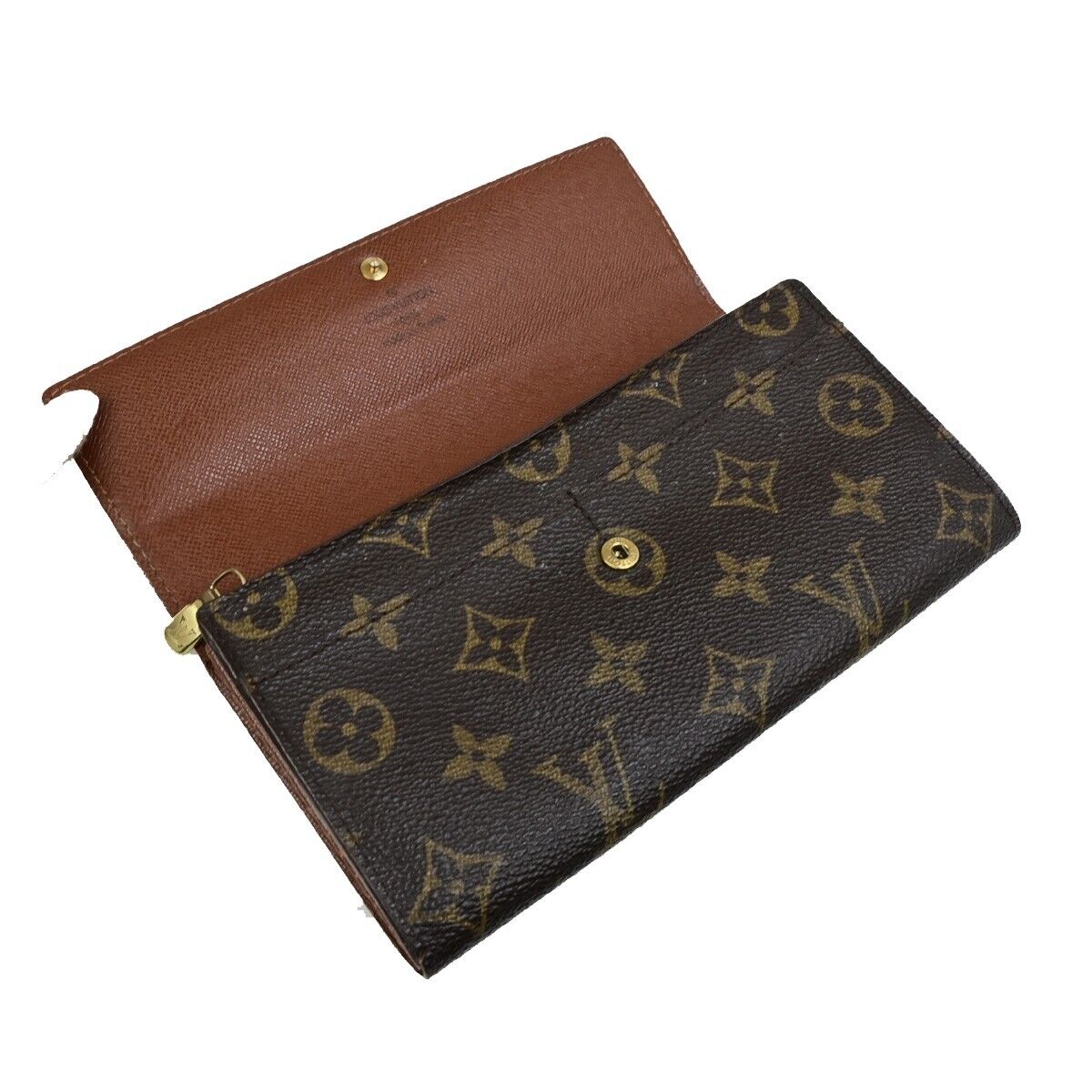LOUIS VUITTON Porte Monnaie Credit Long Wallet Monogram Leather M61725 05ED162