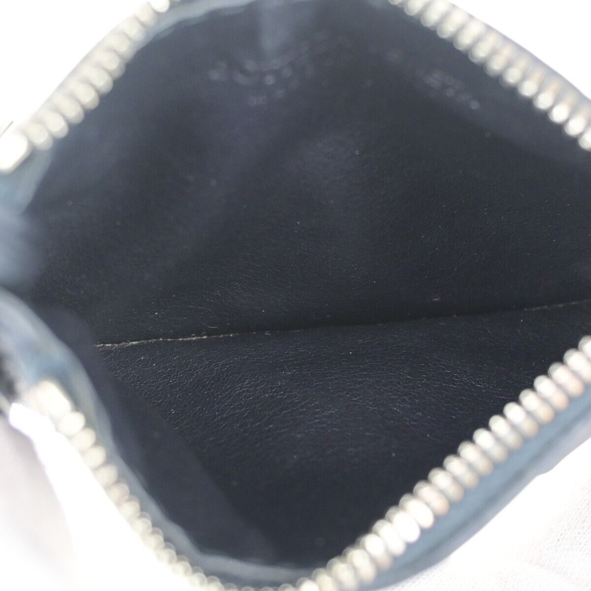 BOTTEGA VENETA Logo Intrecciato Coin Case Wallet Leather Black Italy 66EC617