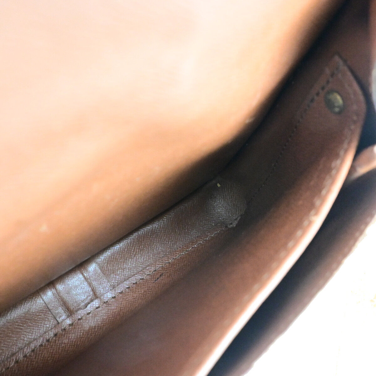 LOUIS VUITTON Cartouchiere MM Shoulder Bag Monogram Leather Brown M51253 68YF331