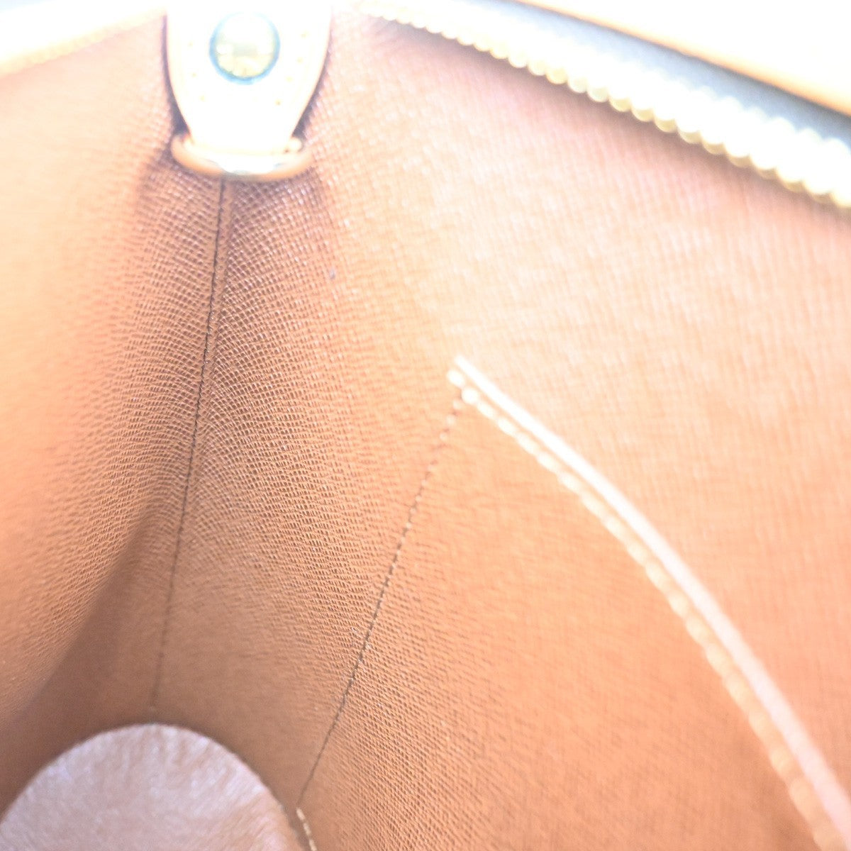 LOUIS VUITTON Logo Drouot Shoulder Bag Monogram Leather Brown M51290 77YH948