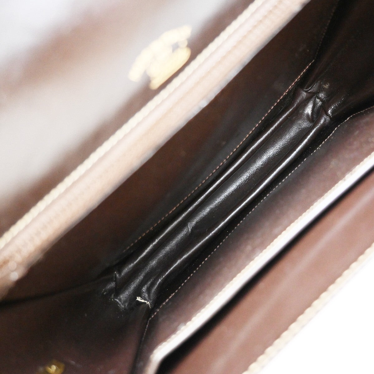 GUCCI Logo Horsebit Shoulder Hand Bag Leather Brown GHW Made in Italy 63EE368