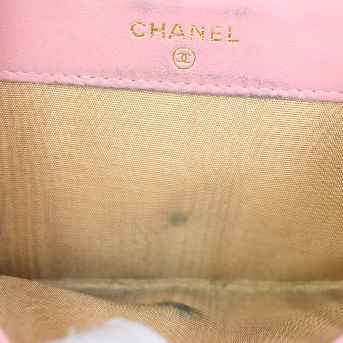 CHANEL CC Logo Bifold Compact Wallet Grained Calfskin Leather Pink GHW 83KB512