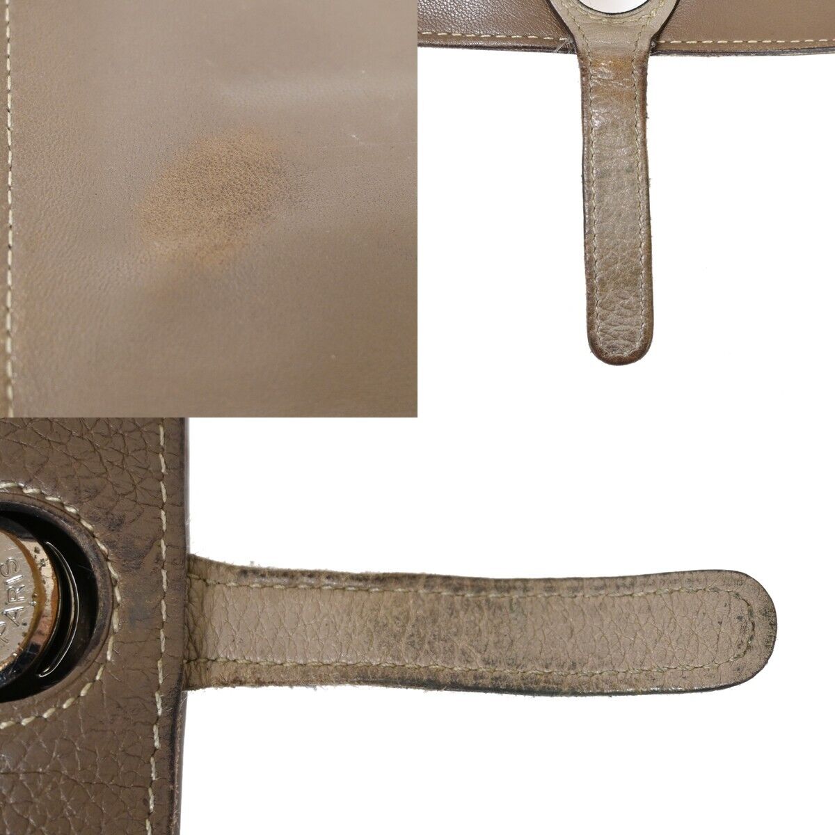 HERMES Logos Dogon GM Long Bifold Wallet Purse Togo Leather Brown SHW 87HB226