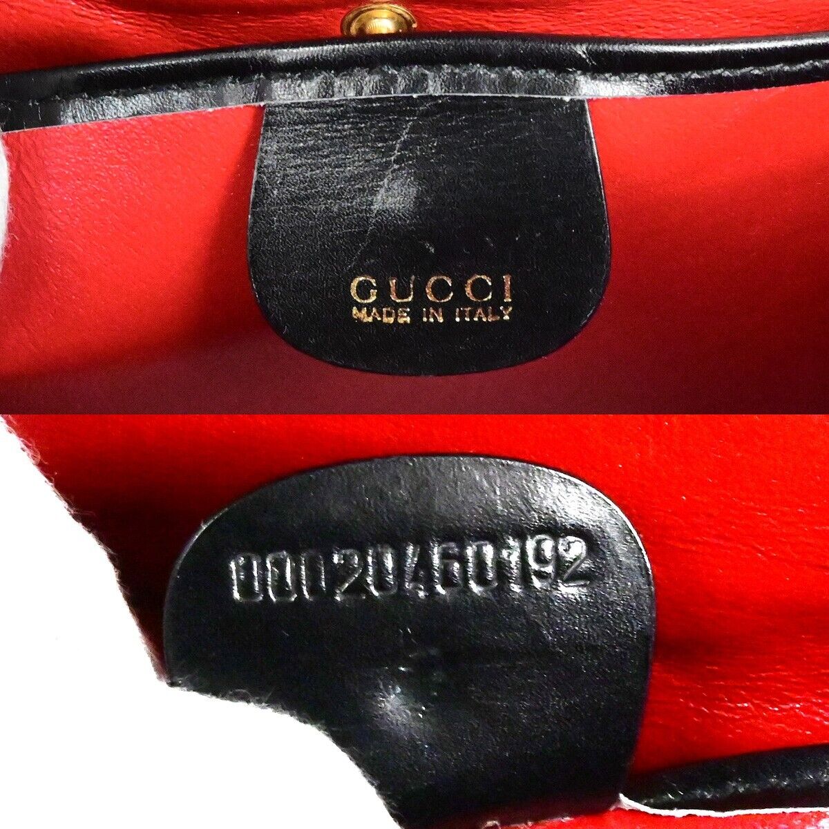 GUCCI Logo Lady Lock 2Way Shoulder Hand Bag Leather Black GHW Italy 70RK764