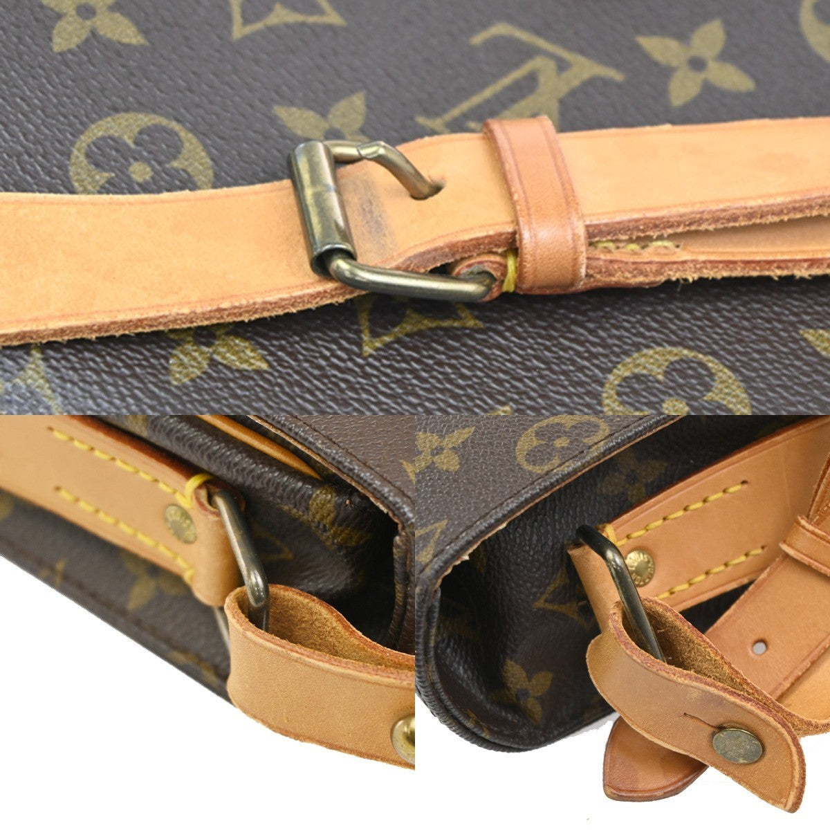 LOUIS VUITTON Cartouchiere GM Shoulder Bag Monogram Leather Brown M51252 72CA570