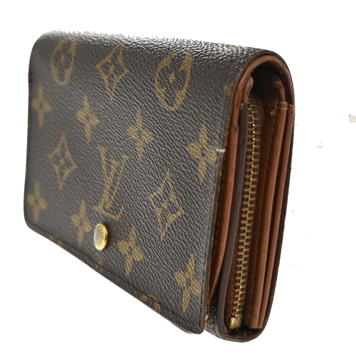 LOUIS VUITTON Porte Monnaie Billets Tresor Wallet Monogram Brown M61730 07KC258