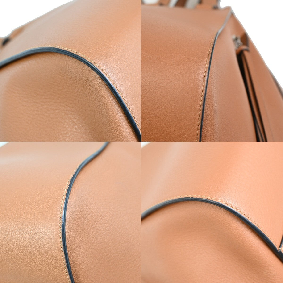 LOEWE Logo Hammock Small 2Way Shoulder Hand Bag Leather Brown GHW Spain 683RF278