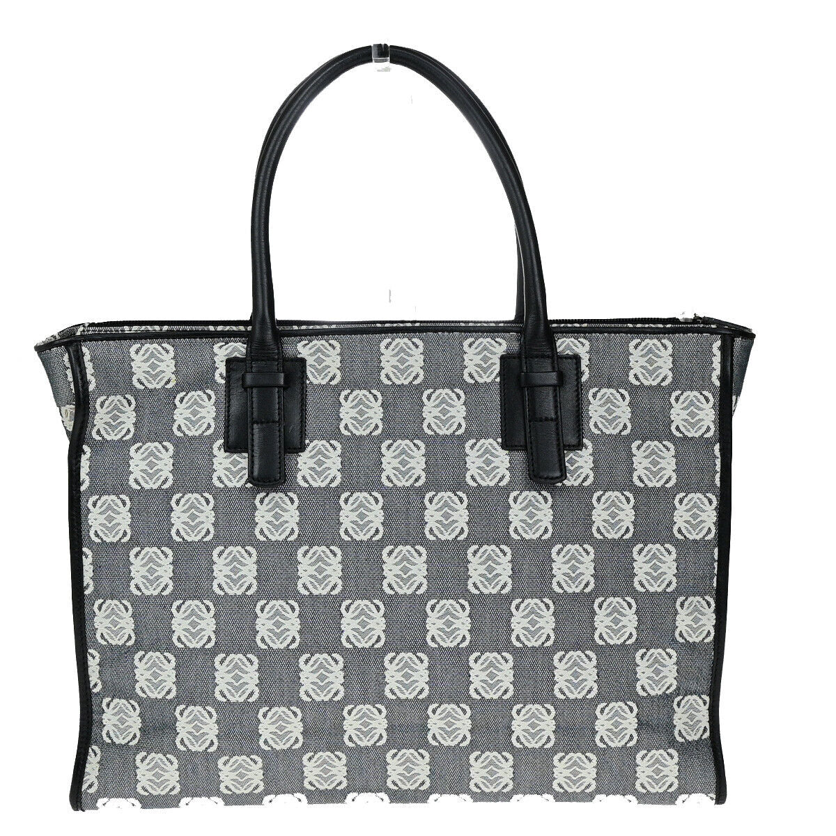 LOEWE Logo Anagram Shoulder Hand Bad Canvas Leather Black SHW Spain 30YG579
